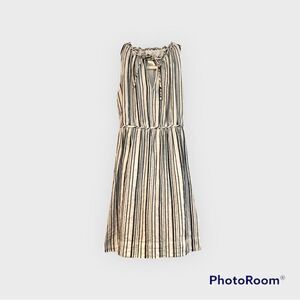 Ann Taylor Loft Nautical Blue and White Lined Dress Size XSP